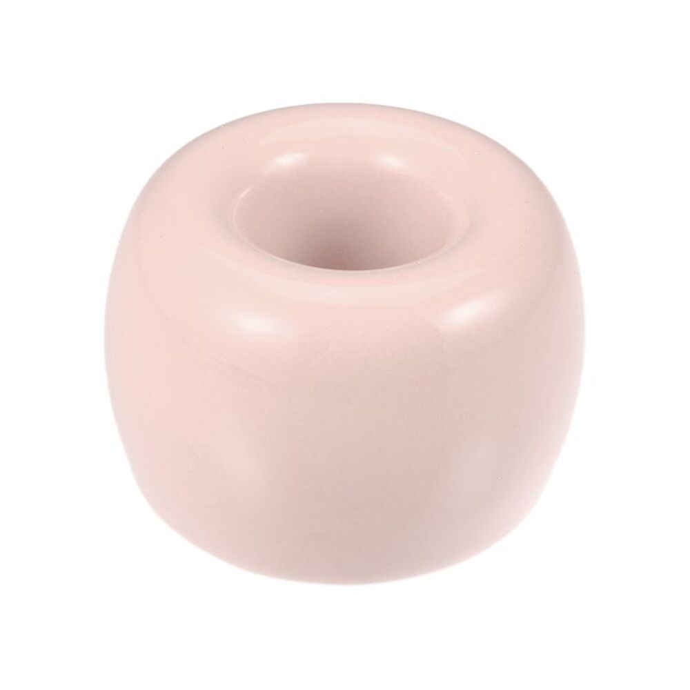Bathroom Round Mini Ceramic Electric Toothbrush Holder Pink 1.65"x1.18"